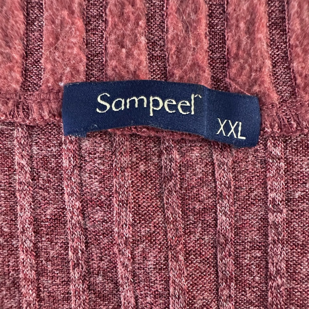 Sampeel‎ Ribbed Knit V-Neck Sweater – XX - Picture 3 of 9
